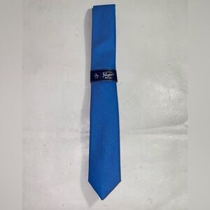 NEW- Mens Penguin by Munsingwear Neck Tie Polyester Blend Blue Solid MSRP: $55